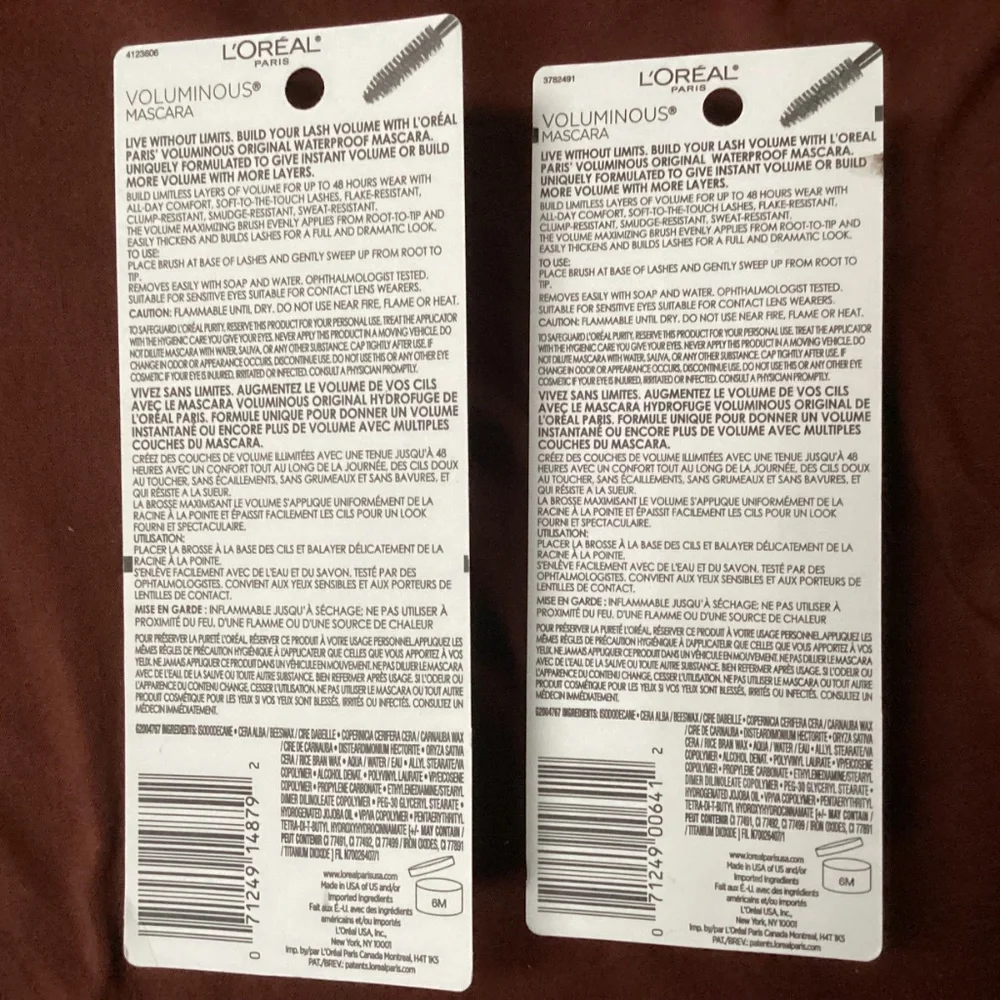 L'Oréal Voluminous Original mascara Bundle NEW (395&360)